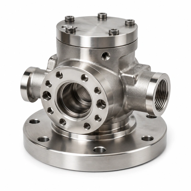 Stainless Steel 17-4PH SS316 Cast and CNC Machined High Pressure Flange Housing